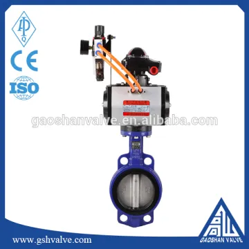 pneumatic wafer butterfly valve with limit switch