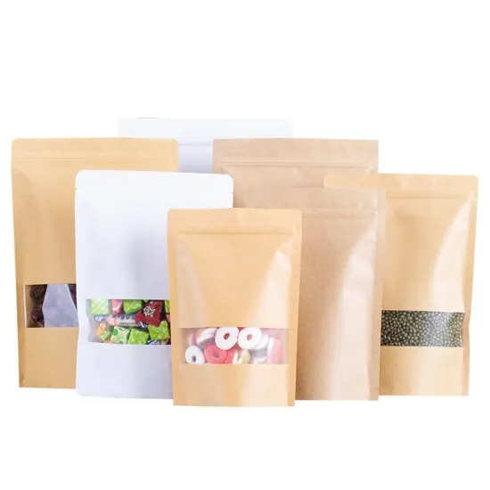 Stand up Kraft Paper Zipper Package Bags