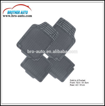 2015 hot sell universal size RUBBER pvc 4PCS gray car mat