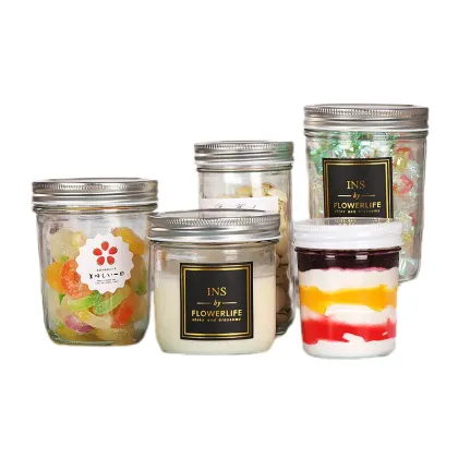 Wide Mouth Glass Mason Jars: 4oz to 25oz with Lids