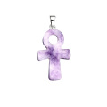 Ruby zoisite Handmade Craved Ankh Pendant (20x30mm) Keychain