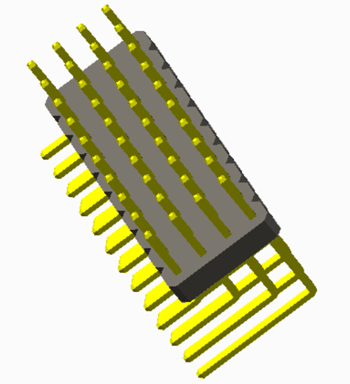 Tipo do ângulo da fileira do encabeçamento quatro do pino de 2.54mm