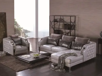 European Style Sex Furniture Leather Sofa Set