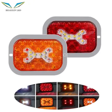 4 Mode LED Trailer Truck Tail Lights for 12V/48V - Turn Signal, Reverse, Brake, and More