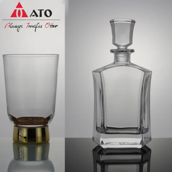 Thicken Bottom Square Whiskey Decanter for Bar Home