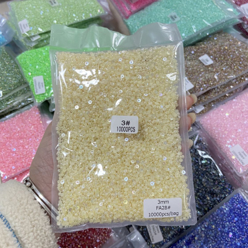 WHATSTONE Wholesale: Non-Hot Fix Crystal Strass Flatback Abs Pearl Half Beads for Nail Art DIY - 1.5-20mm