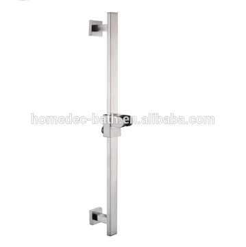 Wall Mounted Square Flexible Holder Brushed Nickel Stainless Steel Slide Bar