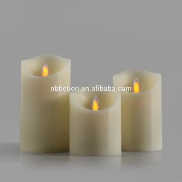 3pcs Dancing Flame LED Candles with timer moving wick led candles Set of 3 Moving Wick Flameless Candles with Remot
