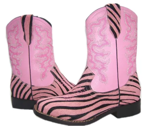 New Design Popular Soft Black Rubber Outsole Factory Price Pink Cheaper Genuine Leather Wholesale Cowboy Boots for Outdoor