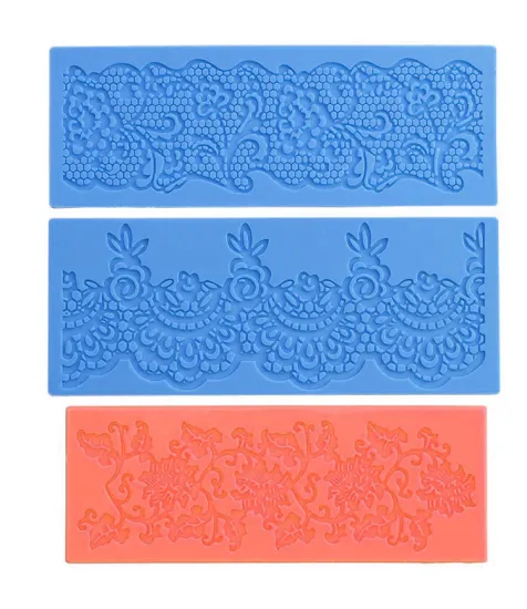 DIY Silicone Lace Mold Mould Sugarcraft Fondant Mat Cake Decorating Baking Tool