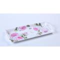 Ensembles de plateaux rectangulaires design rose