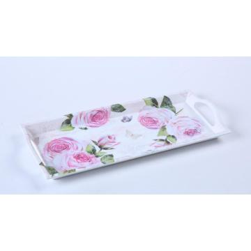 Rose design rectangular tray sets