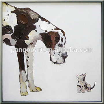 dog Contemporary Abstract City Modern Palette Oil Painting wall painting