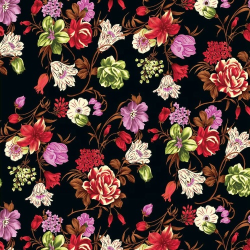 Garment Dress Fabric Custom Floral Digital Print Georgette Garment Dress Fabric Supplier