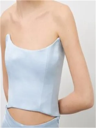 Tencel One line Neck Top Split Pants Set