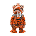 Tiger en argile en polymère 3D, bang de bécher de verre avec décoration d'argile en polymère Tiger mignon, tuyau d'eau en verre borosilicate, décoration de la maison