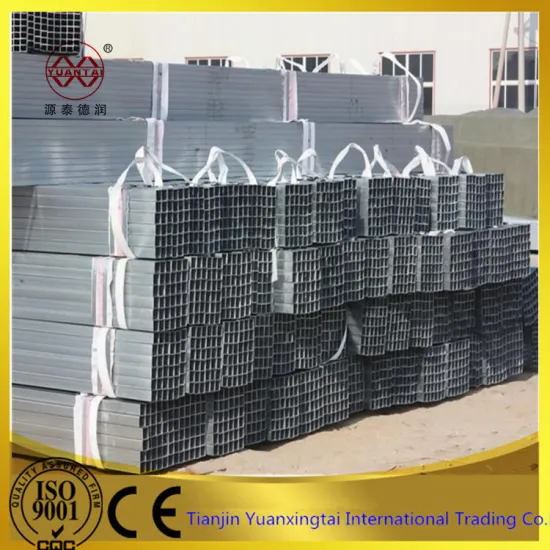 ERW standard dimension welded pre galvanized rectangular tube