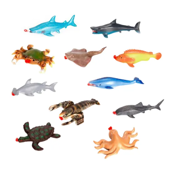 16pcs Sea Turtles Animals Mini Figure Toy Set: Marine Organism Promotional Items