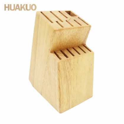 Customization Rubber Wood Kitchen Knife Block