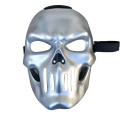 Máscara de cosplay dourada em formato de caveira