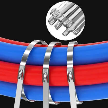 Stainless Steel Cable Ties Gun Metal Tie Wrap kit Zip Tie Tensioning and Cutting Tool