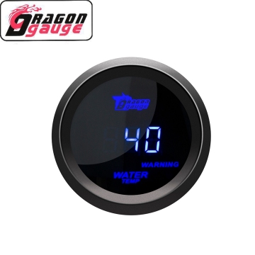 DRAGON GAUGE 2 52MM Auto Digital Blue LED Water Temperature Gauge 40-150°C with Sensor for Cars