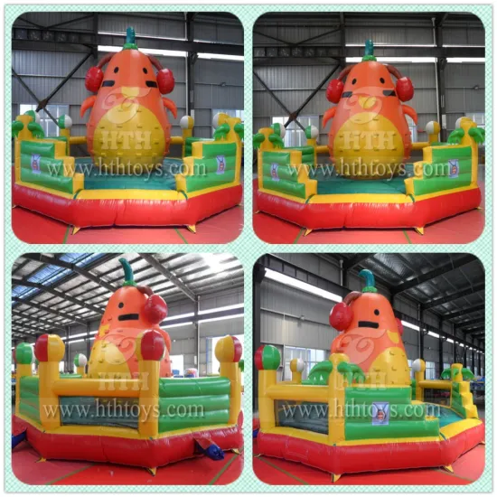 Cartoon Design Kids Sport Games Inflatable Climbing Wall for Sale