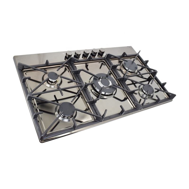 Titanium black stainless steel AC electric Ignition gas stoves cookers fast burners lpg gas stove with safety device