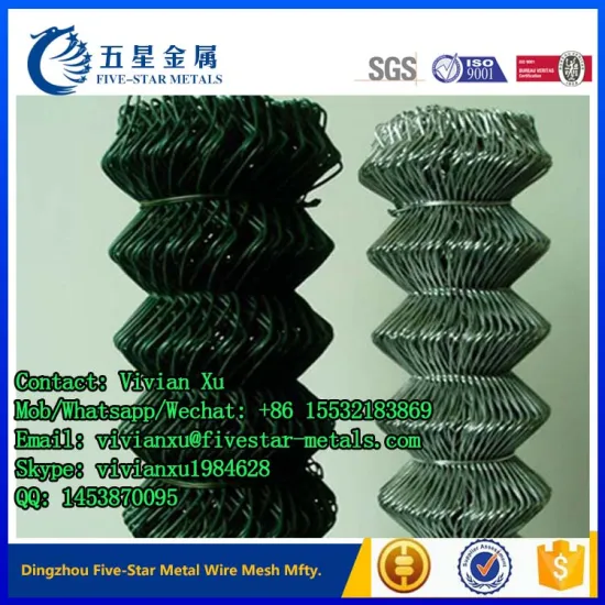 blue pvc coated chain link fence