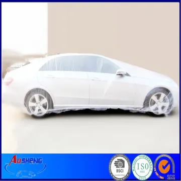 PE car body cover soft hardness disposable car cover all sizes