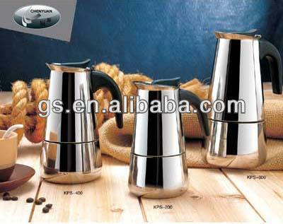 High Quality 2cups 4cups 6cups Espresso Stainless Steel Coffee Maker OF CE and SGS Ceritification
