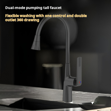 Lot koud water Matter Black Pull-down keukenkraan