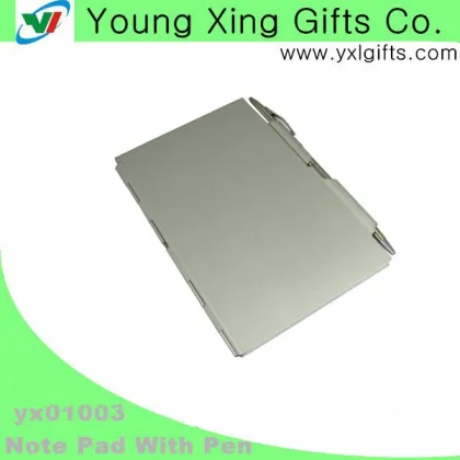 Mini metal notepad with pen/notepad with pen