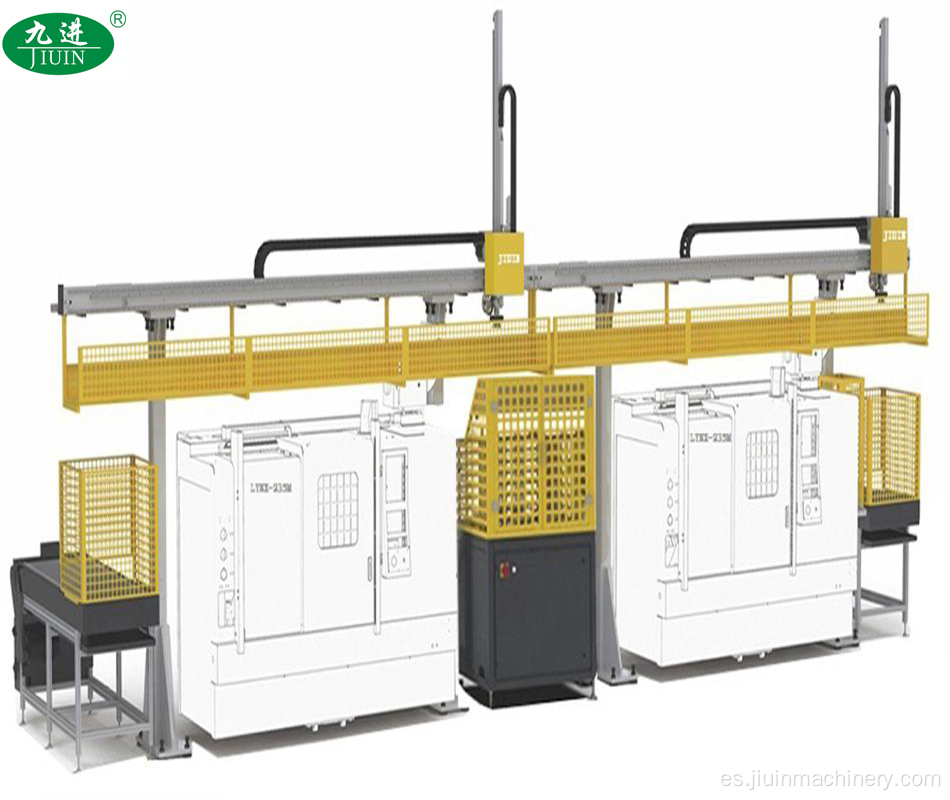 Robot de pórtico con más máquinas CNC