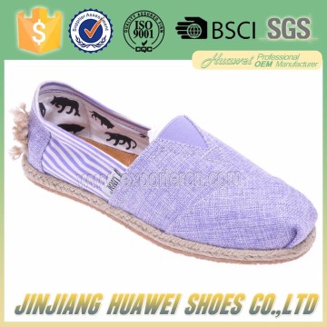 Factory Price Espadrilles Women Slip On Flats Loafers Summer Casual Lazy Shoes