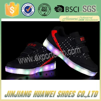 gum-rubber outsole Brand Led Shoes