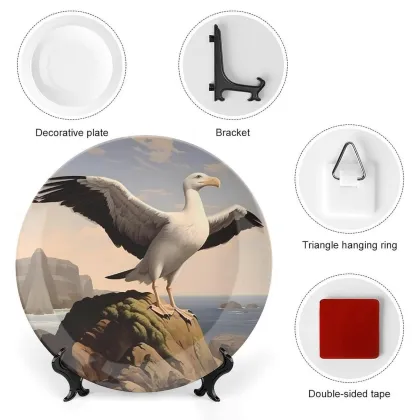 Personalized Seagulls Custom Bone China Decorative Plate