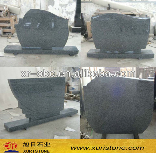 China Dark grey G654 tombstome design granite