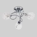 Swirled clear glass shade ceiling lamp