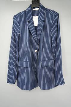 Light Weight Flexible Striped Pattern Women Blazer