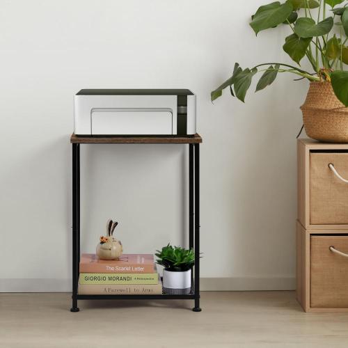 2 packs Table de chevet de chambre avec étagère de rangement