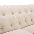 Sala de estar de alta qualidade Nodric Soft Tecido Couch de Veludo Chesterfield Tufted Pull Button Sofa