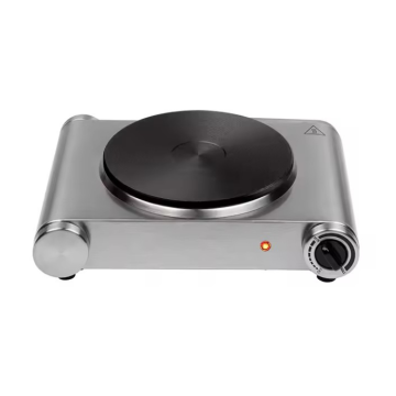 1500W Electric Single Burner Hot Plate with Power Indicator Lights - Stove Heater