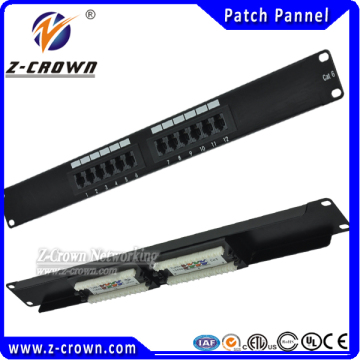 Cat5e patch panel 24port with RJ45 keystone jacks