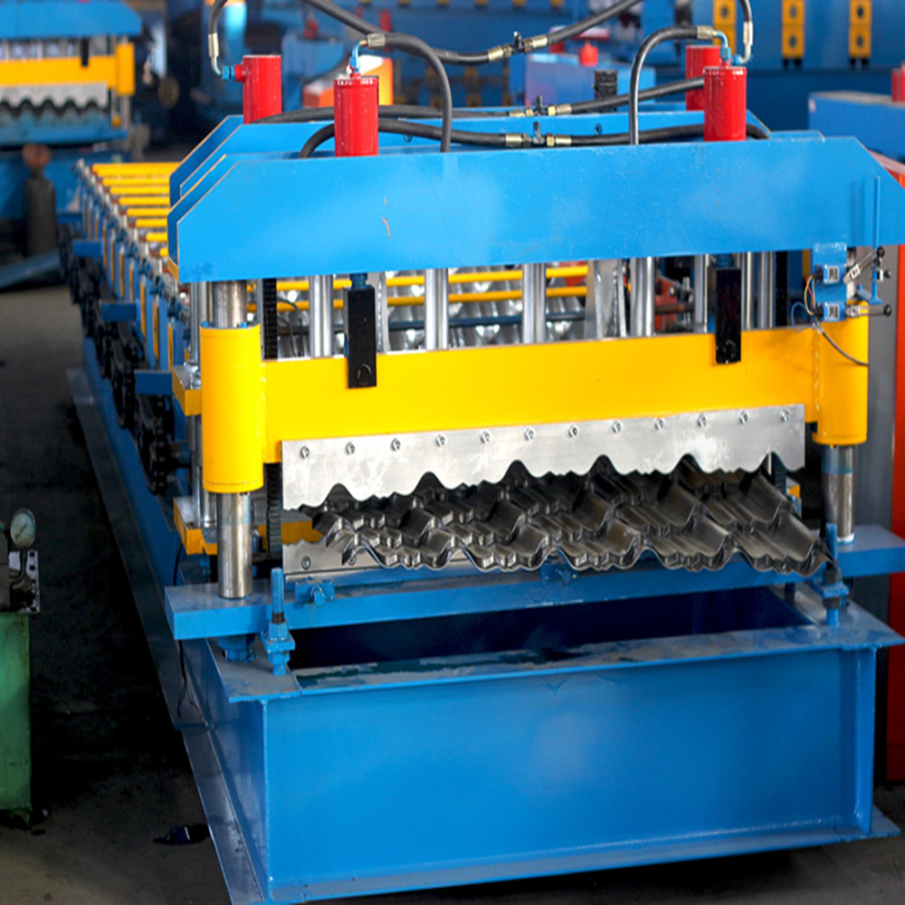 Steel step tile roll forming machine