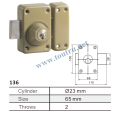 136 Vachette Security真鍮製リムドアロック