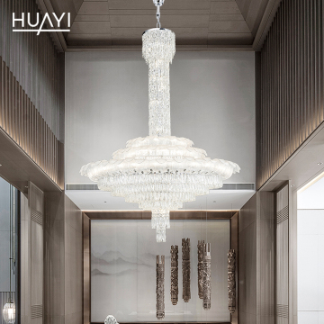 Customized Luxury Crystal Chandelier for High Ceilings in Villas and Hotels
