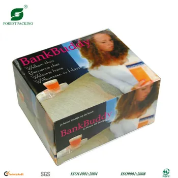 COLORED CORRUGATED CARDBOARD BOX FOR BANK BUDDY