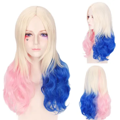 Suicide Squad Harley Quinn Gradient Wig Cosplay