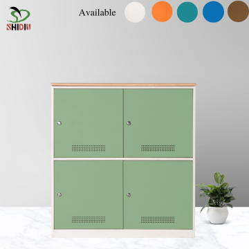 Small Office Storage Lockers Green 4 Door